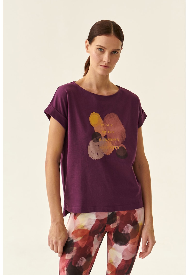 Tricou de bumbac organic cu imprimeu Maki