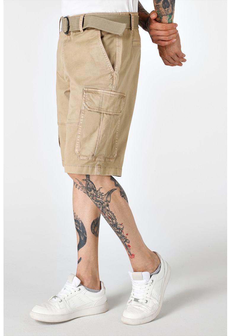 Pantaloni scurti cargo din amestec de bumbac