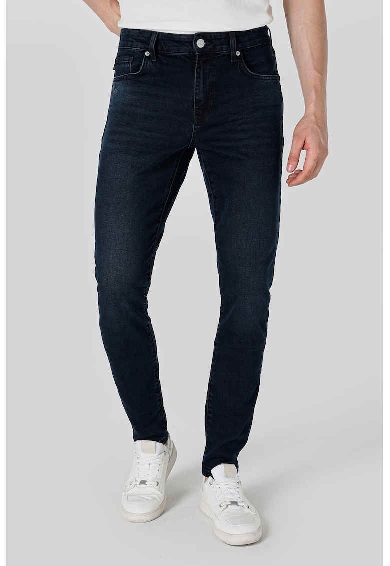 Blugi slim fit cu talie medie