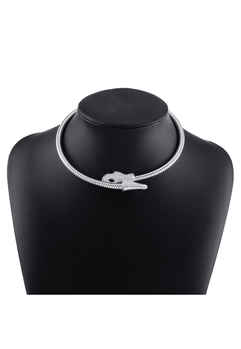 Colier argintiu - forma de sarpe - cu pietre - Eivind C13 -