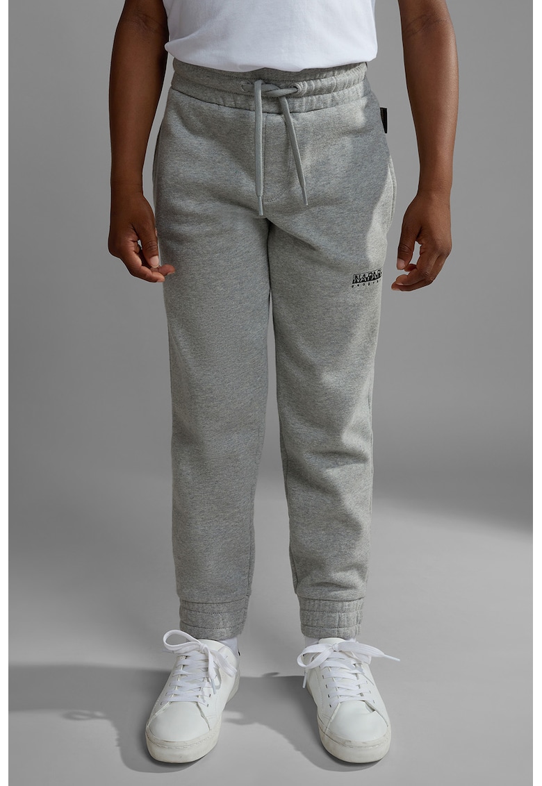 Pantaloni sport cu talie ajustabila Box - Gri melange