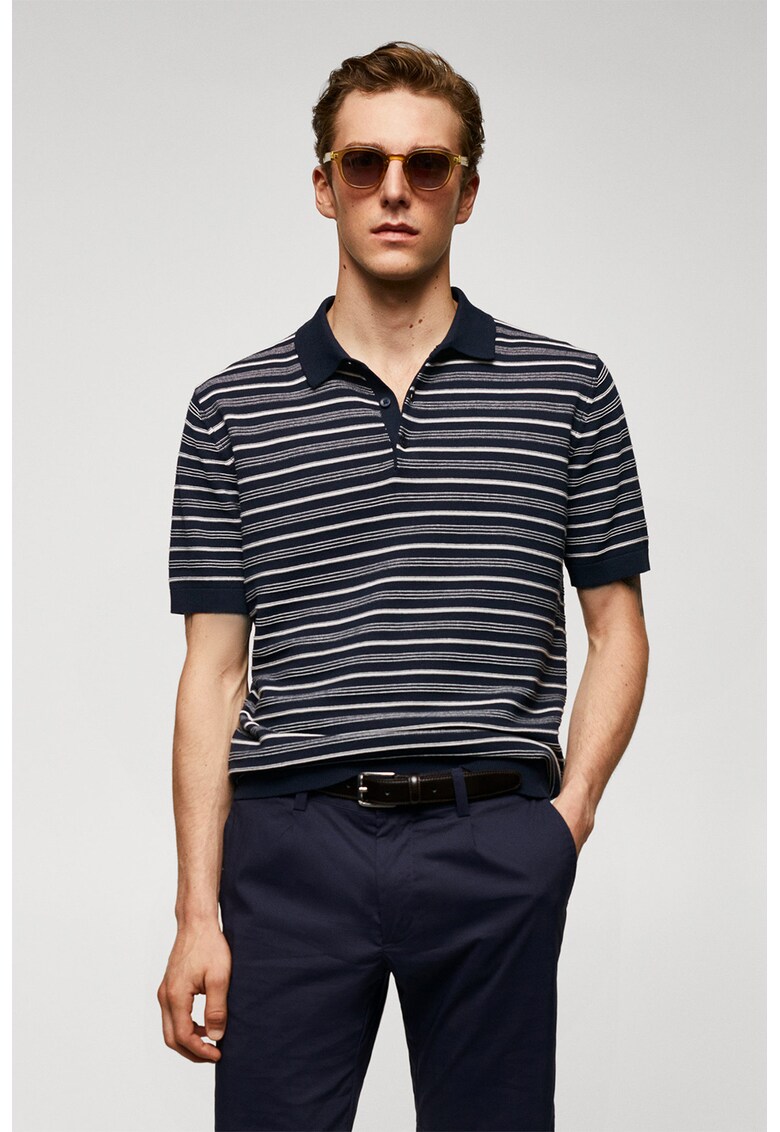 Tricou polo din tricot fin Irons