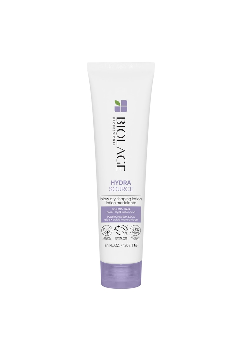 Crema profesionala pentru par Hydra Source Blow dry - hidratanta - modelatoare si termo-protectoare cu Aloe si Acid hyaluronic - 150 ml
