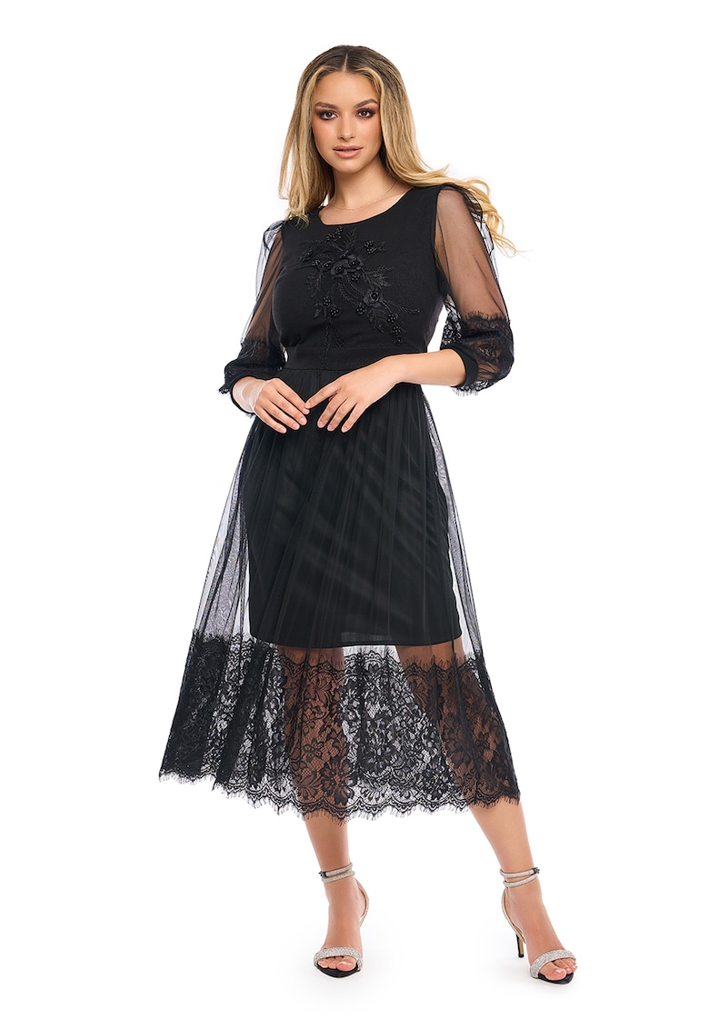 Rochie midi transparenta din dantela