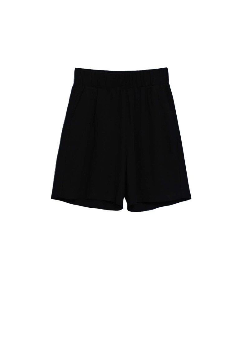 Pantaloni scurti dama - Poliester - Negru - Negru