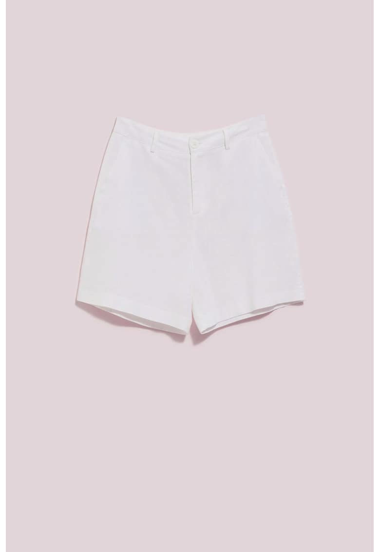 Pantaloni scurti dama - PoliesterBumbac - Alb - Alb