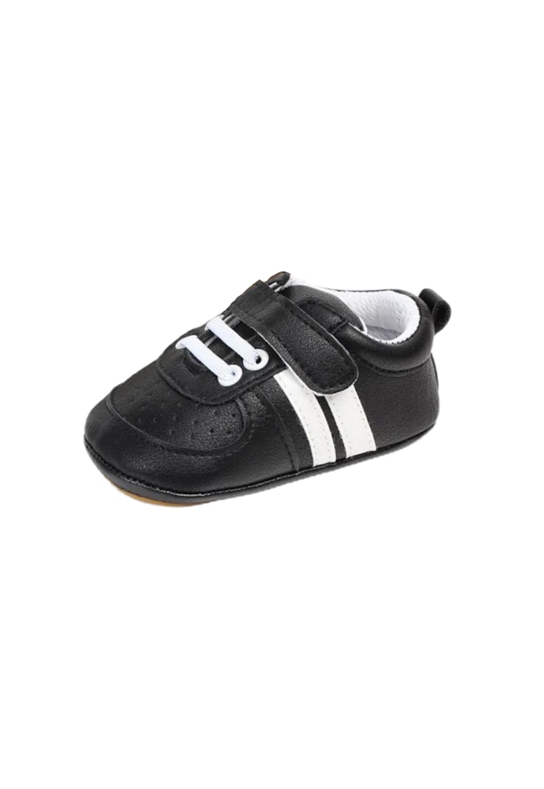 Pantofi Sport Cu Dungi Albe - Piele ecologica - Baieti/ Fete - Negru