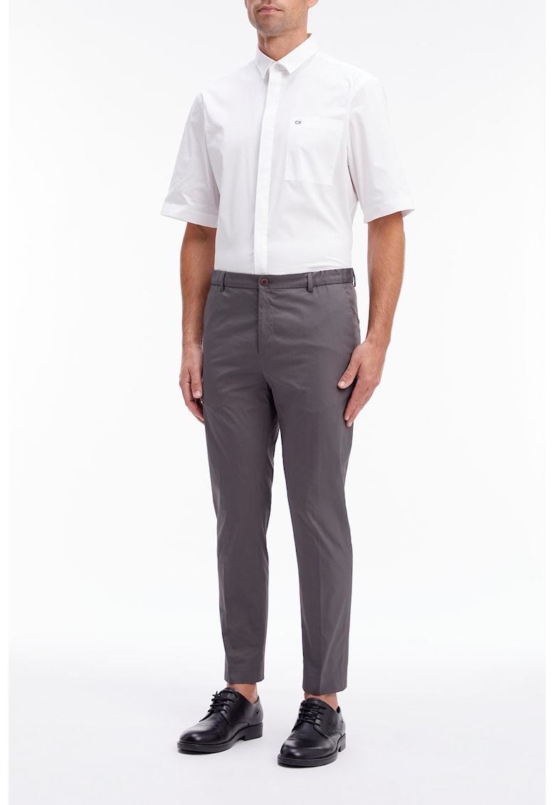 Pantaloni chino slim fit din amestec de bumbac