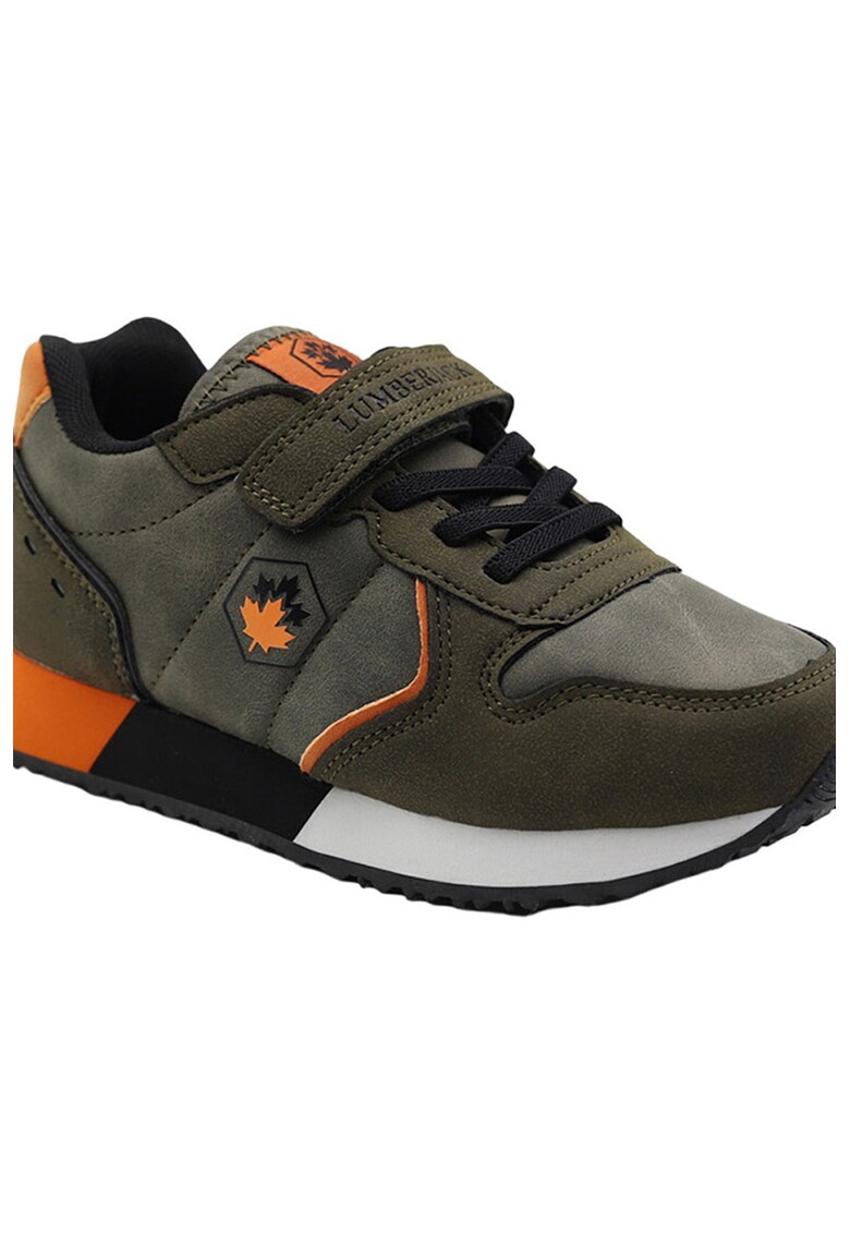 Pantofi sport cu inchidere velcro si detaliu logo Stormy