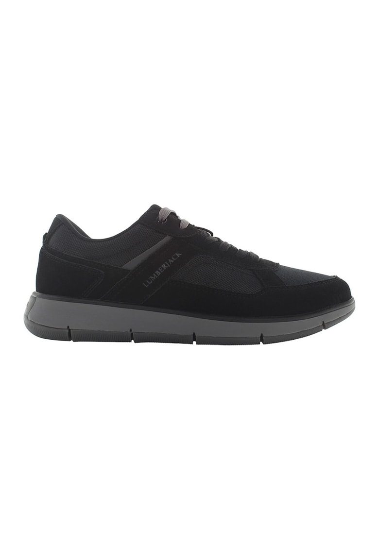 Pantofi sport low cut cu garnituri din piele