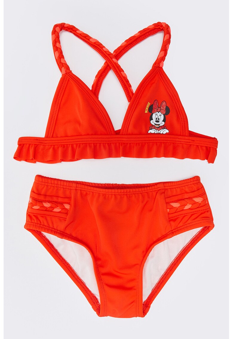 Costum de baie in doua piese cu imprimeu cu minnie mouse
