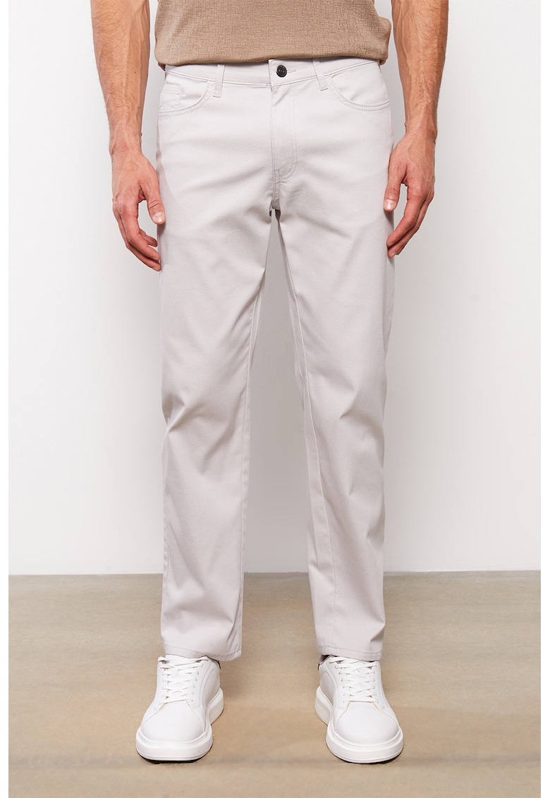 Pantaloni drepti cu talie medie