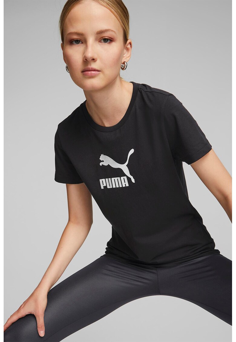 Puma Tricou brand love metallic logo tee - - femei - negru