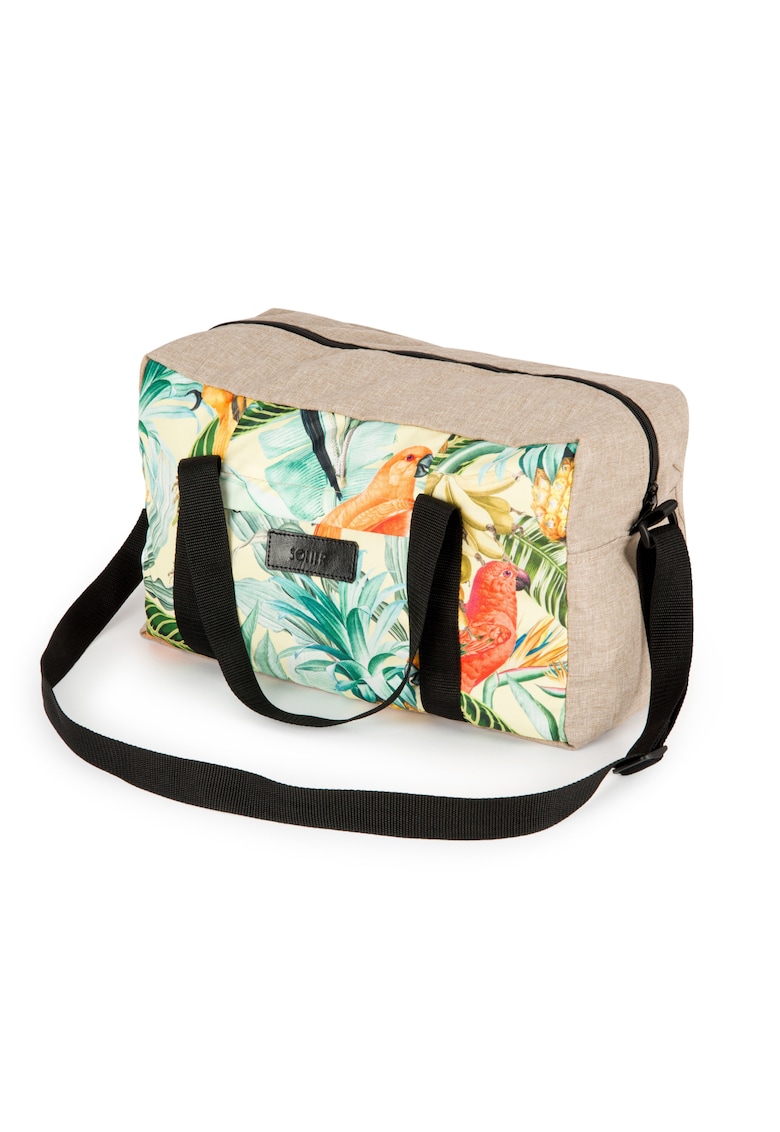 Bagaj de mana pentru aeronave 40x25x20 bej + papagali Bagaj de mana pentru aeronave 40x25x20 bej + papagali