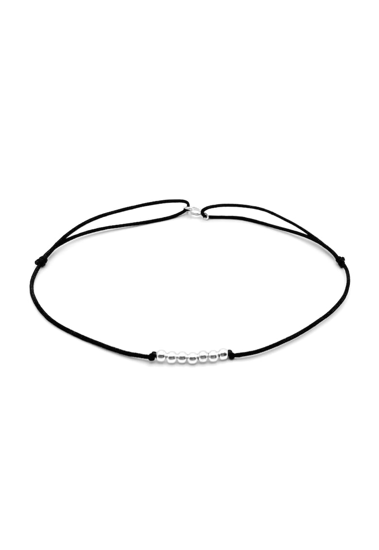 Bratara pentru Picior cu bilute din Argint 925 - snur reglabil