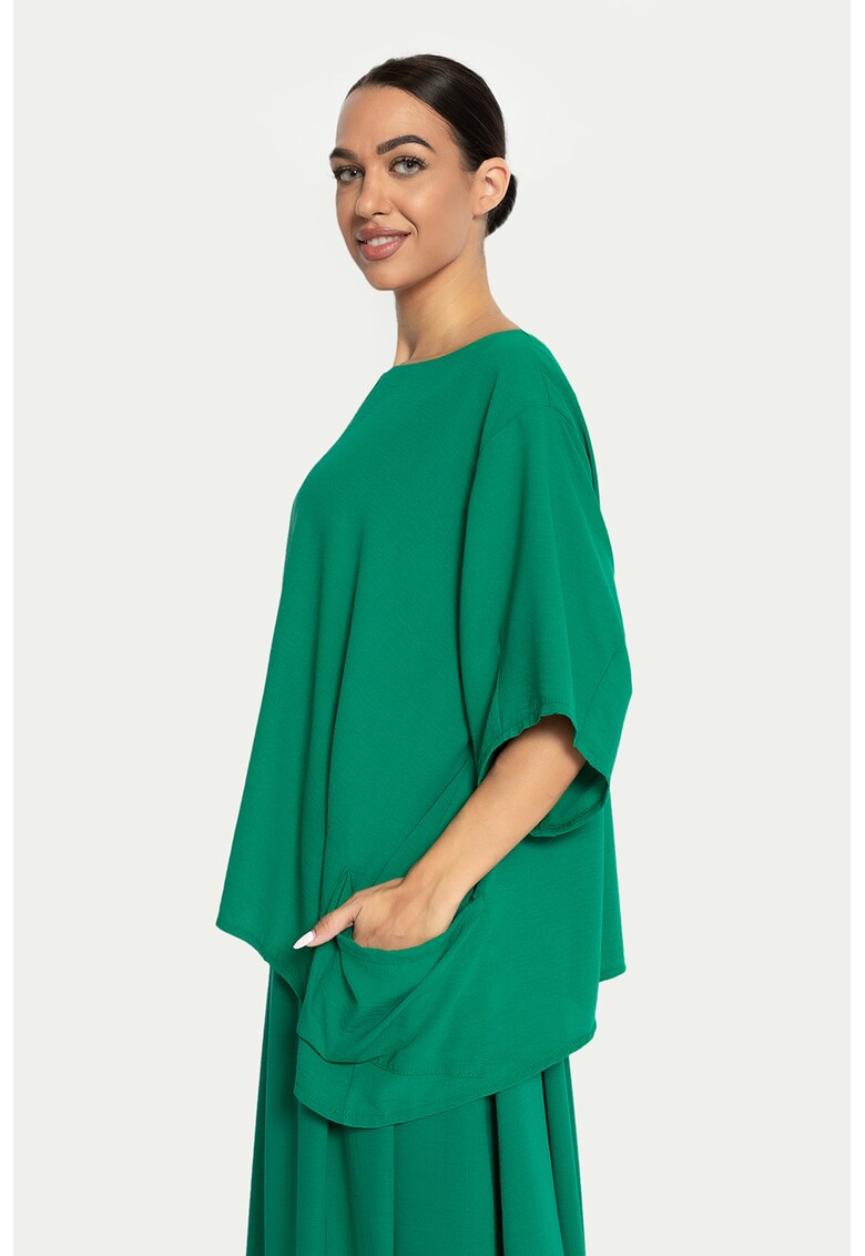 Bluza lejera cu buzunare aplicate