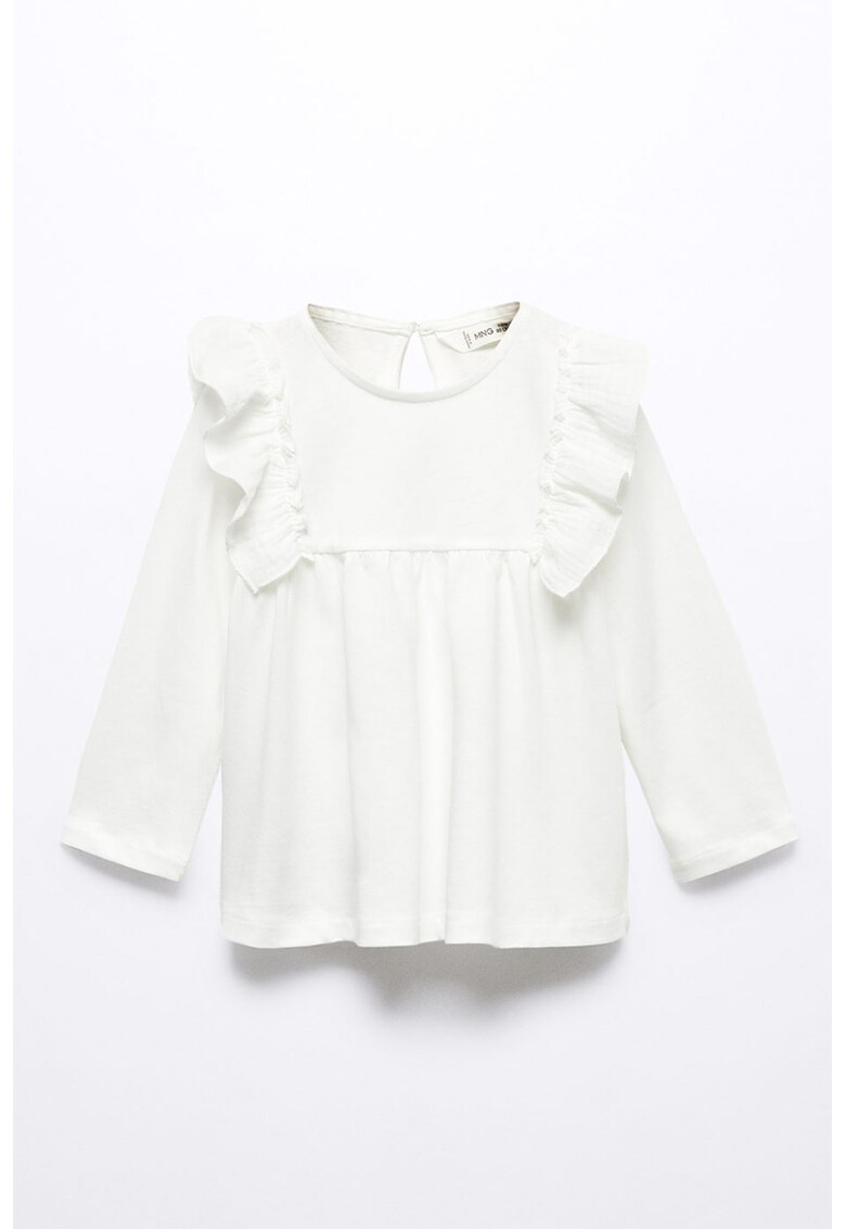 Bluza de bumbac cu volane Cloe