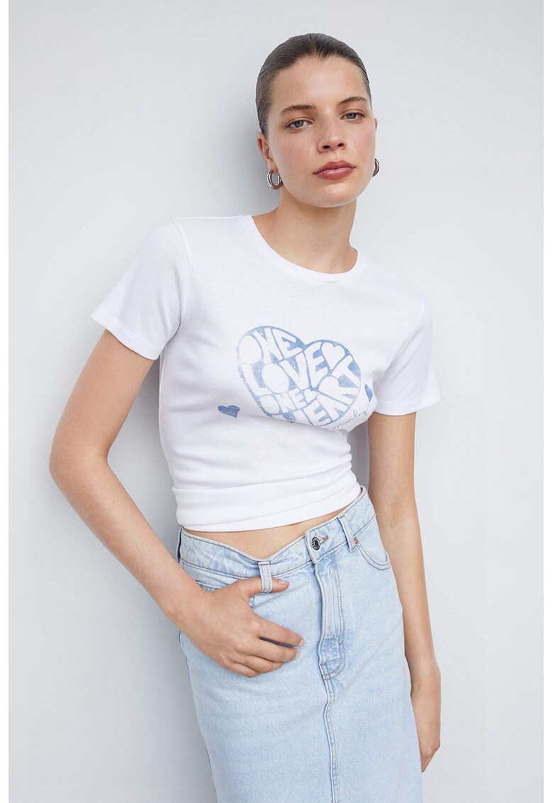 Tricou crop din amestec de modal Boby