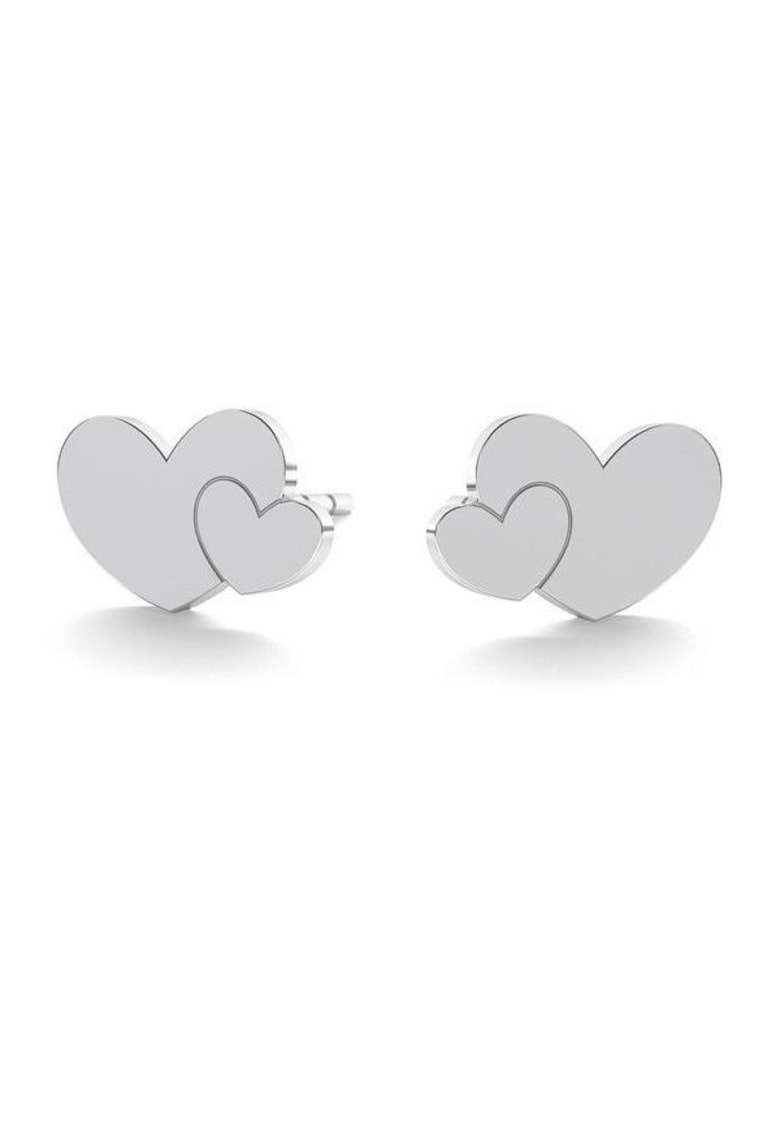 Cercei Inimioare din Argint 925 - inchizatoare fluturas - tip surub