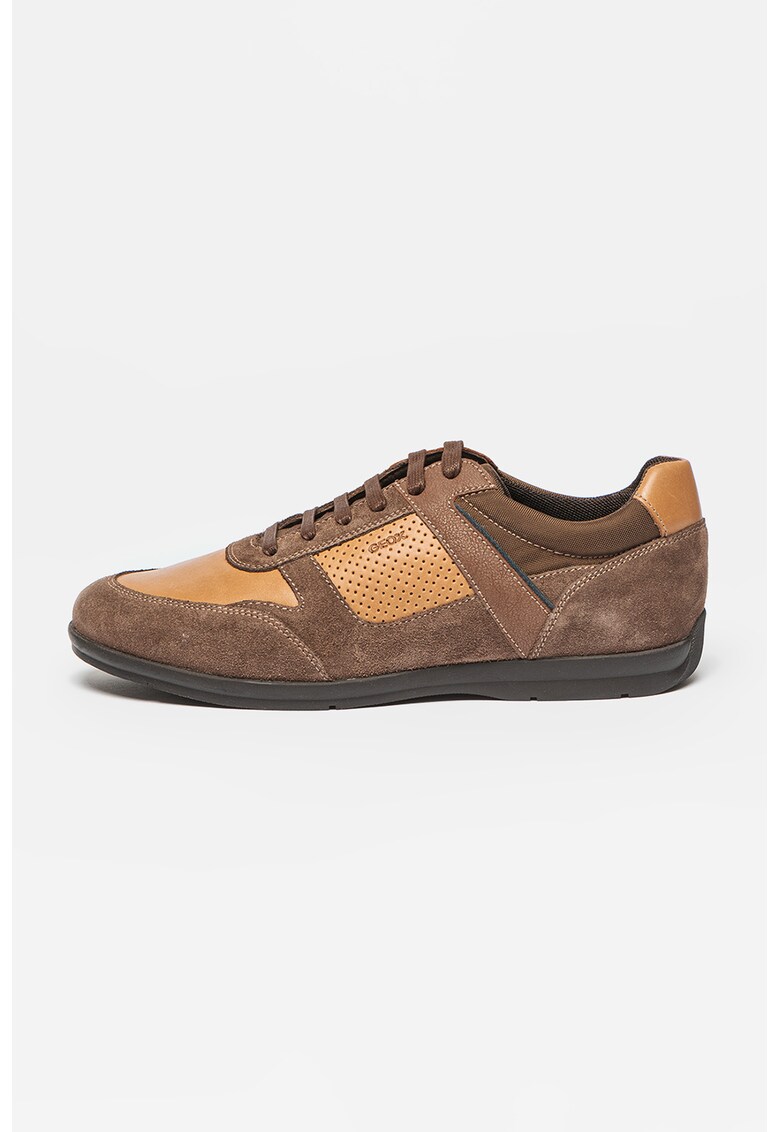 Pantofi sport din piele si piele intoarsa Adrien