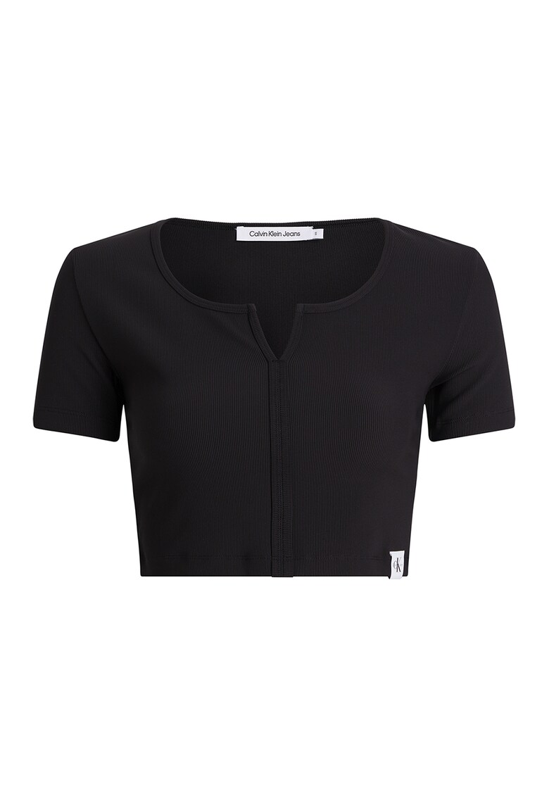 Tricou crop slim fit