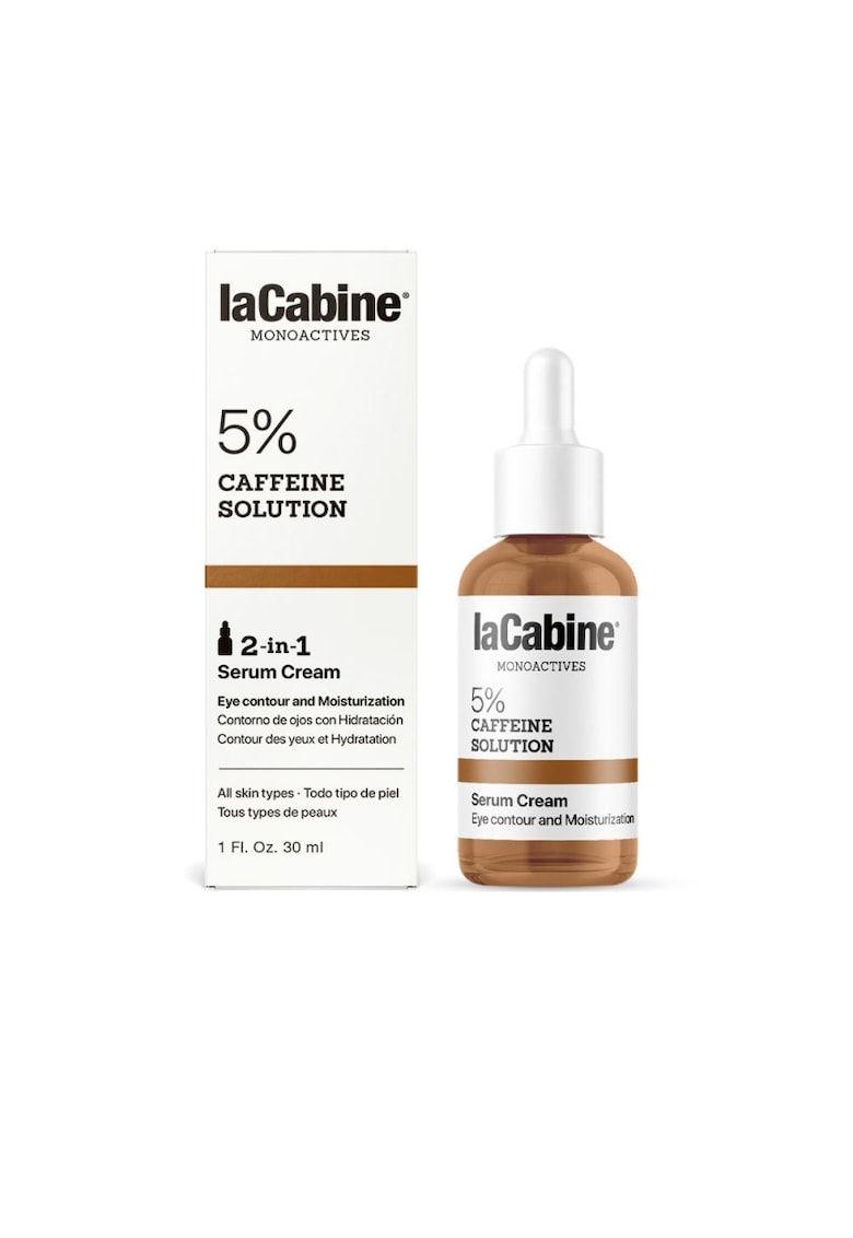 Ser crema pentru conturul ochilor cu 5 % cofeina care reduce cearcanele si umflaturile cauzate de oboseala - Serum Cream - 30 ml