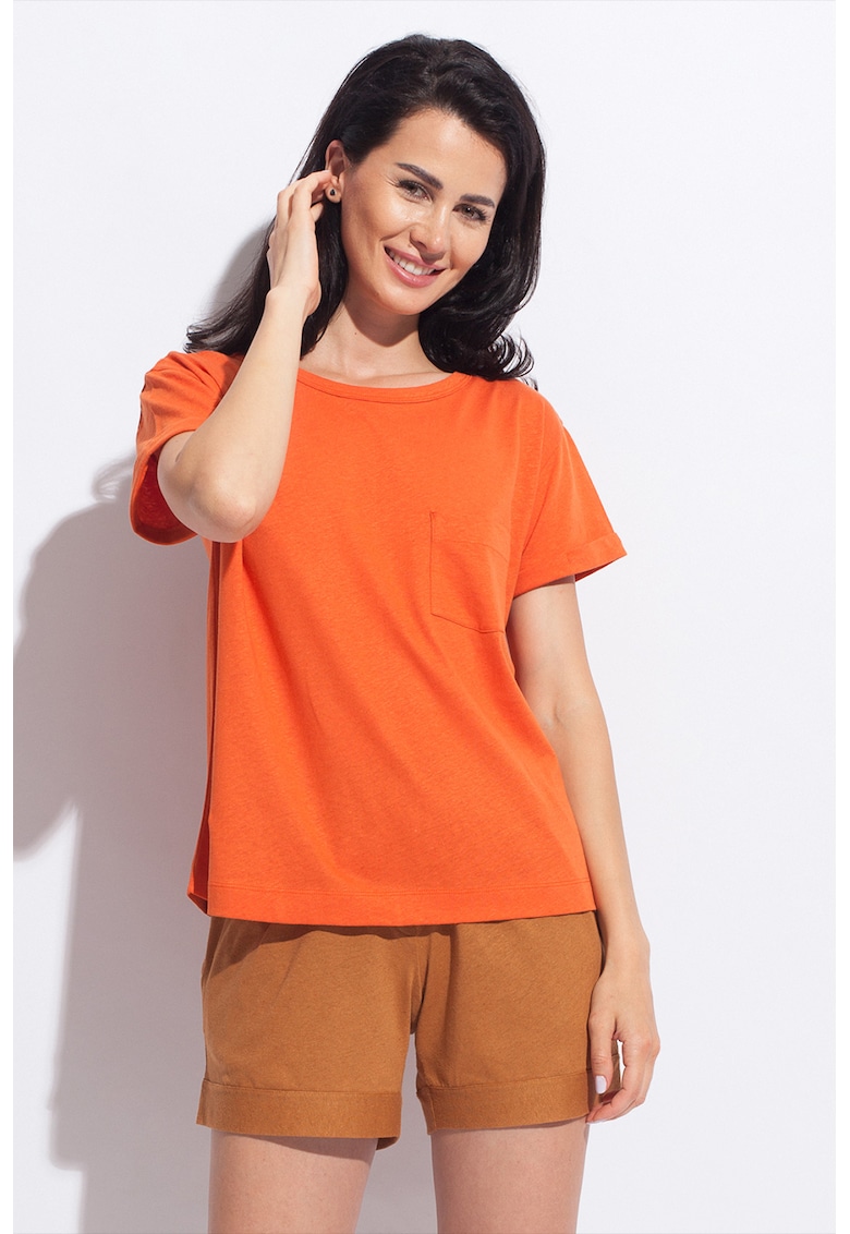 Tricou de casa din amestec de in Cool Flax