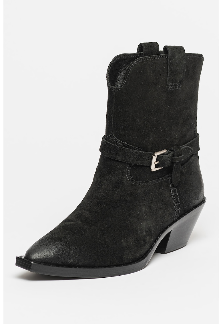Botine cowboy de piele intoarsa Dustin
