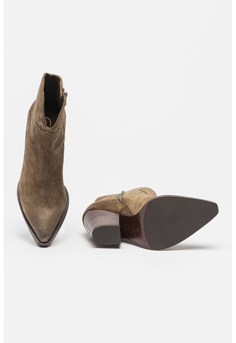 Botine cowboy de piele intoarsa eternal