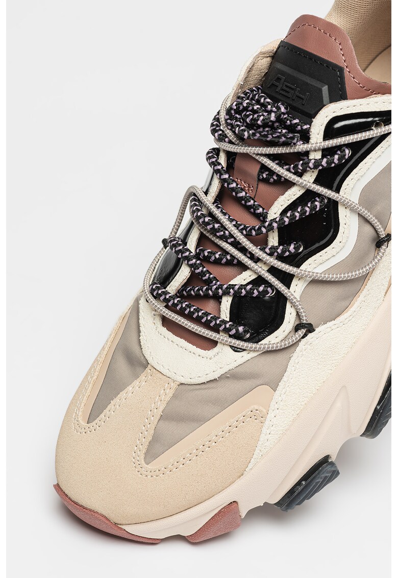 Pantofi sport cu insertii de piele intoarsa si piele Extra