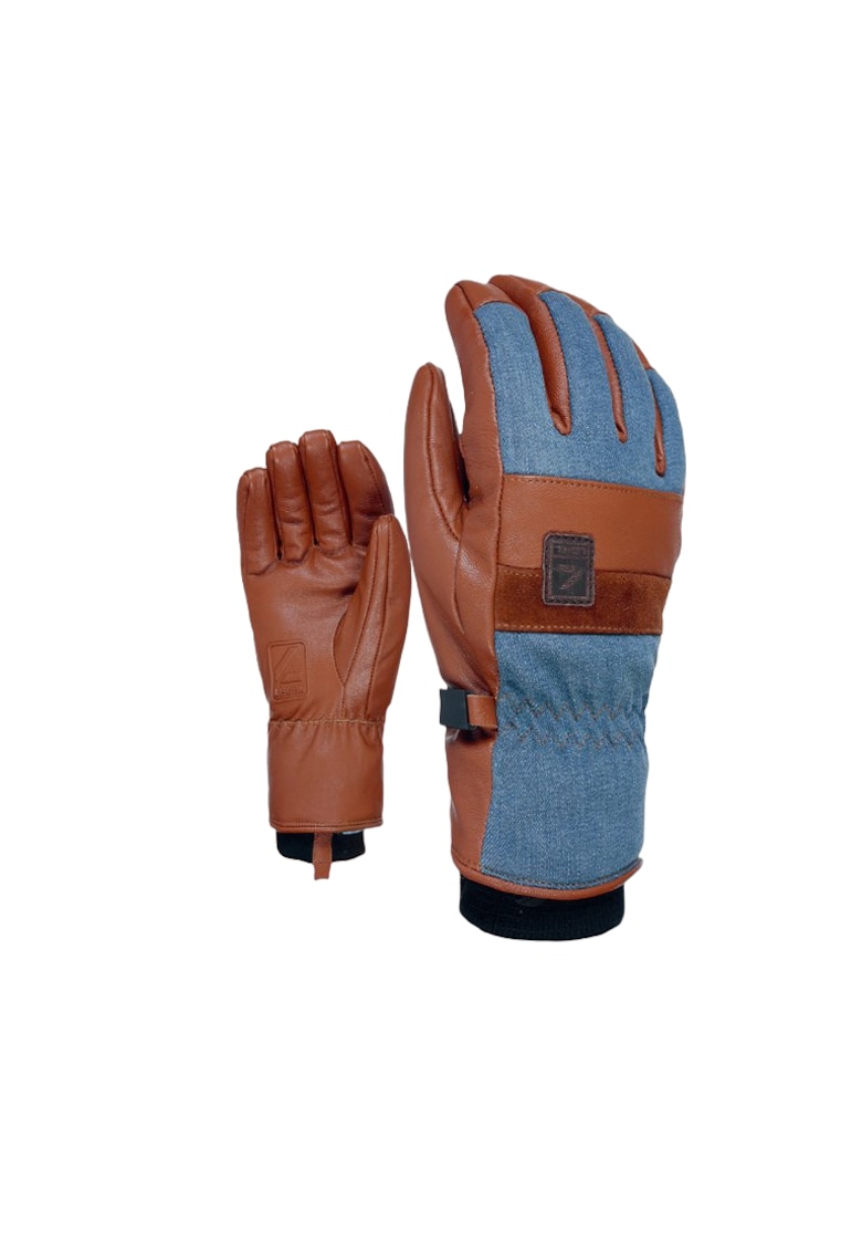Manusi de schi pentru barbati Level Joker Jeans - Maro/Albastru -