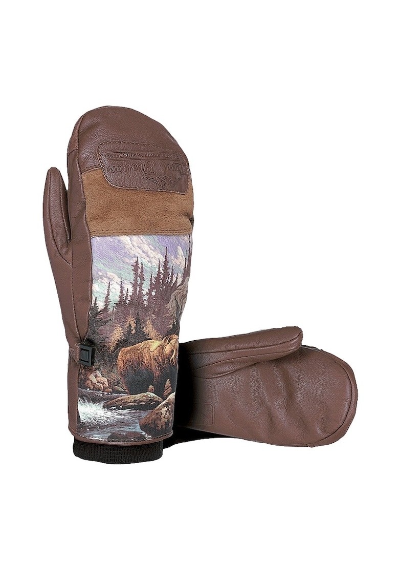 Manusi de schi pentru barbati - Level Joker Mitt Pattern - Piele Naturala - Multicolor -