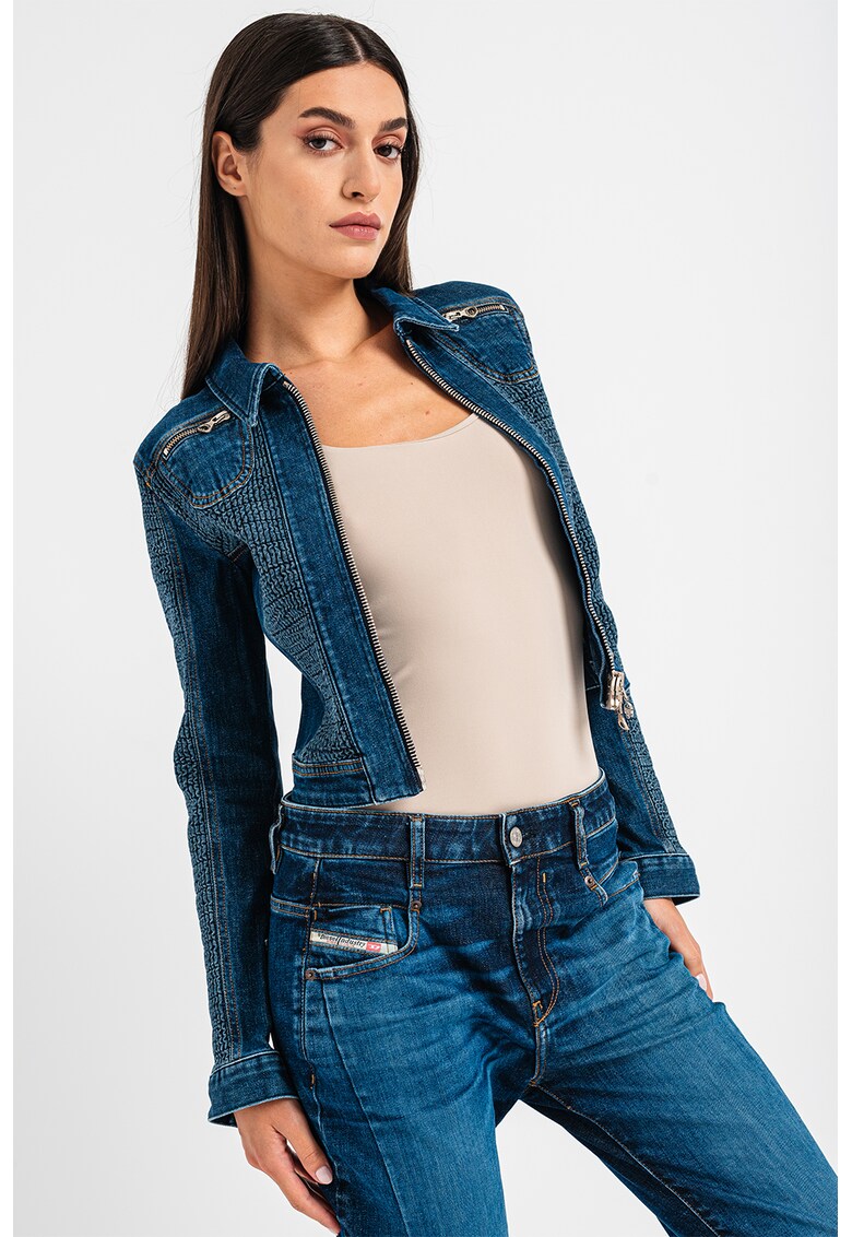 Jacheta crop din denim Flaminia