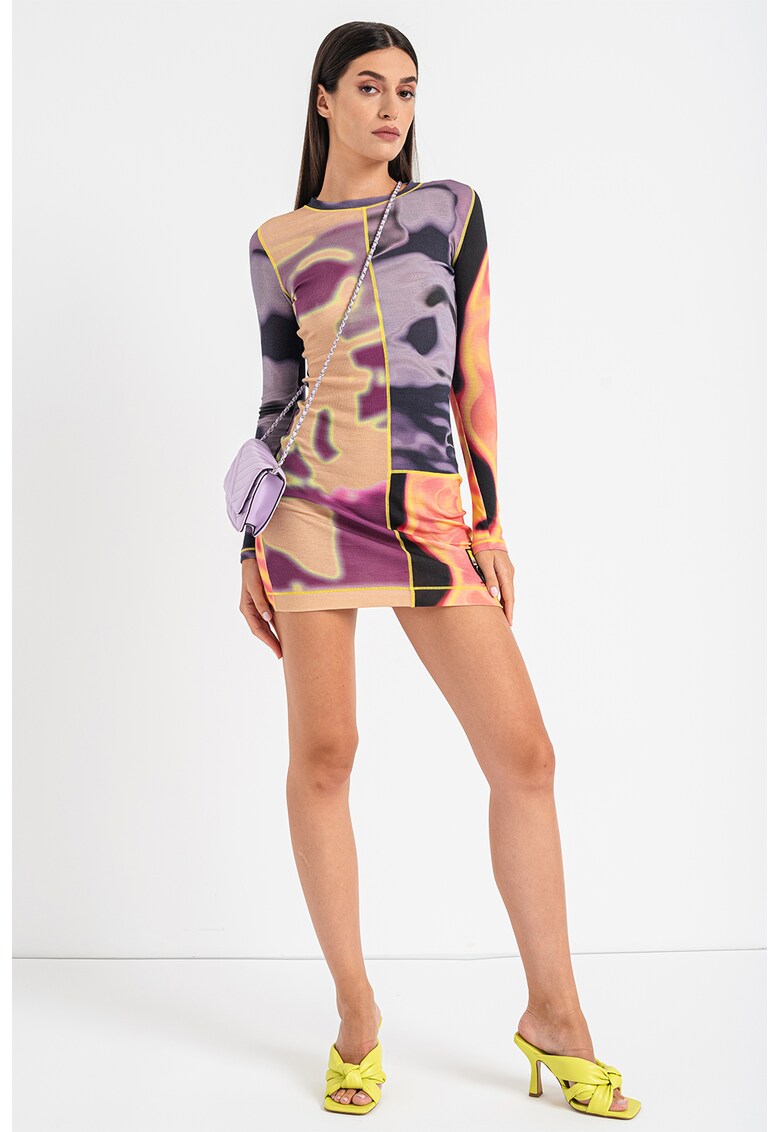 Rochie cambrata cu imprimeu abstract Bakos