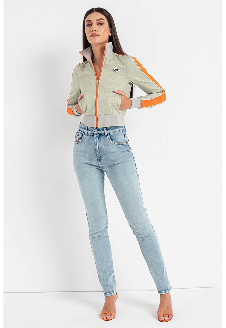 Bluza sport crop cu fermoar macsy