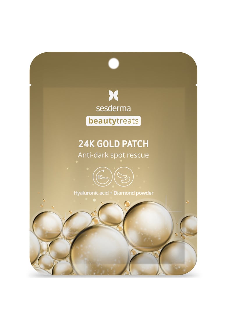 Plasturi de ochi anticearcane Beauty Treats 24K gold hidrateaza intens - umple ridurile - 1 Set