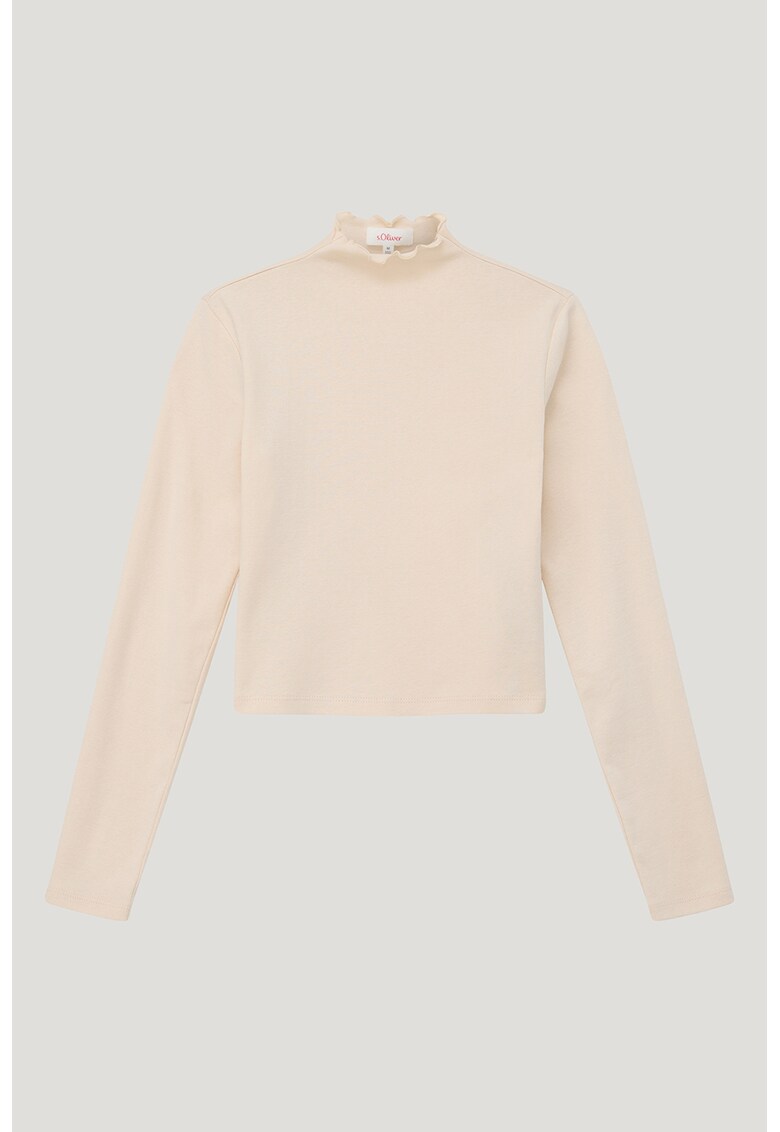 Bluza de bumbac cu guler inalt