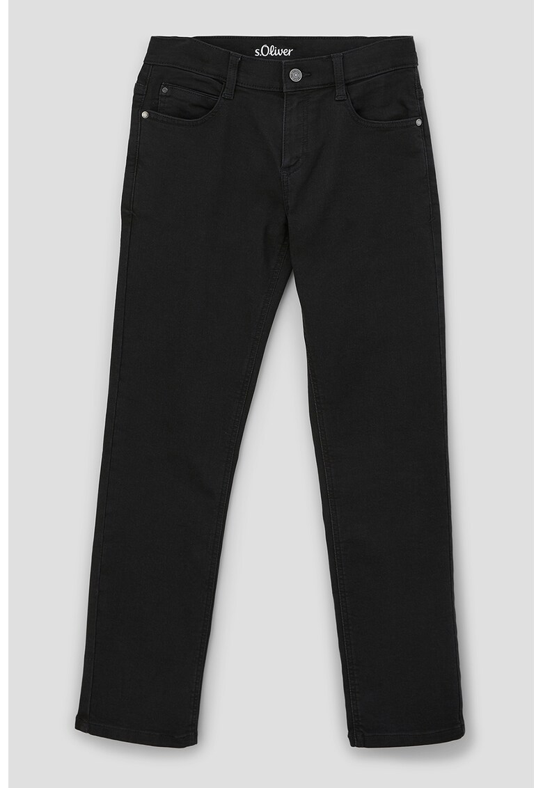 Pantaloni regular fit cu talie medie