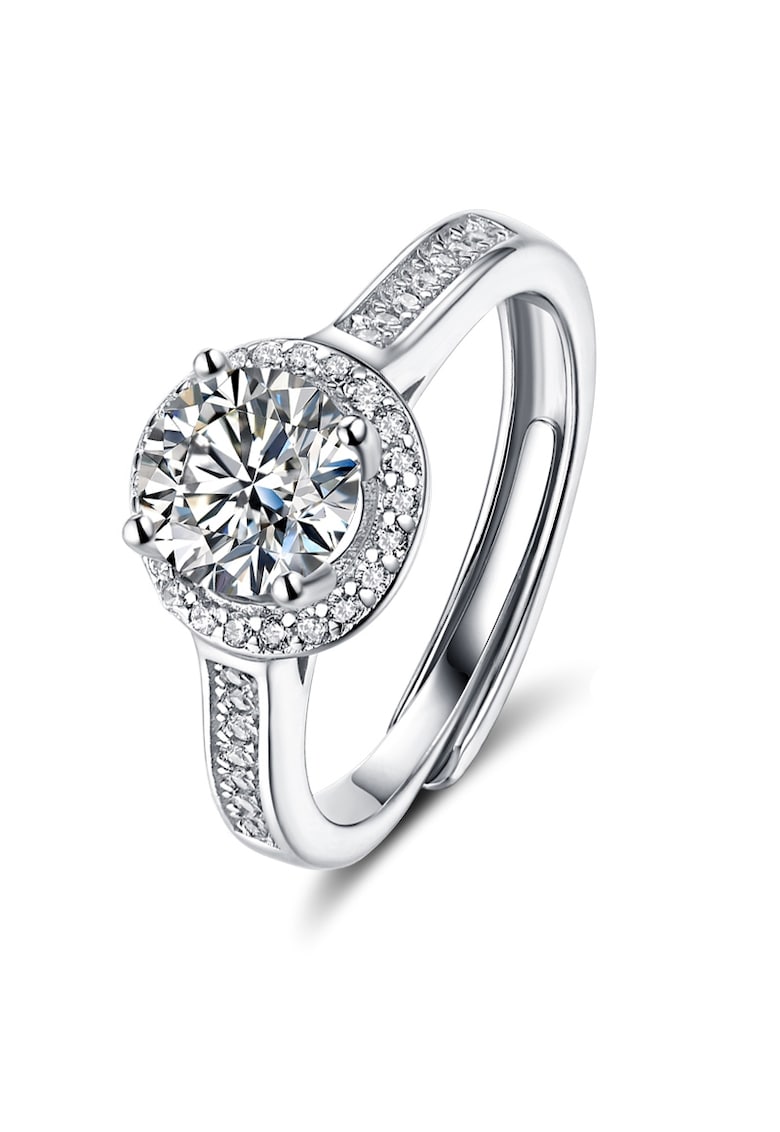 Inel de Logodna cu Diamant Moissanite Marbella - Argint 925 - Marime Ajustabila