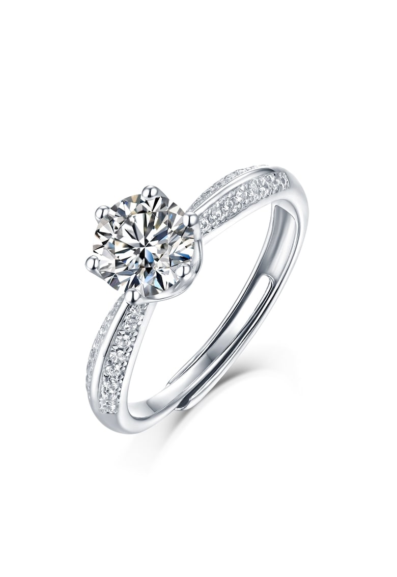 inel de logodna - pentru femei - Argintiu sclipicios