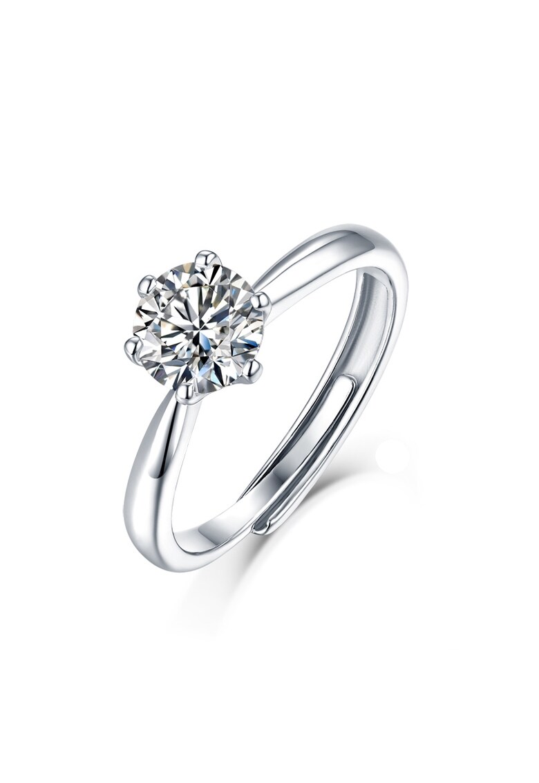Inel Sofia cu Diamant Moissanite 1ct - Argint 925 - Marime Ajustabila