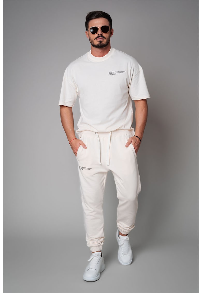 Set de tricou si pantaloni sport din bumbac