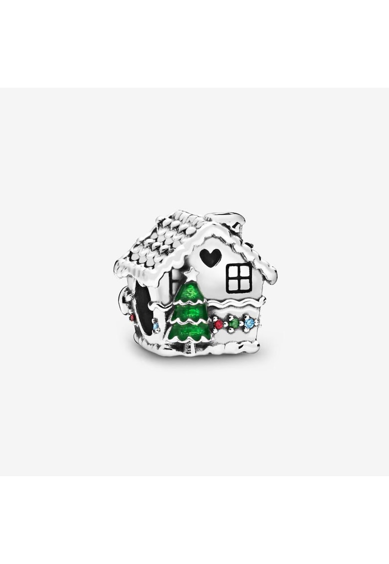 Pandantiv de Craciun tip Casa de Turta Dulce Home Sweet Heart - Argint 925