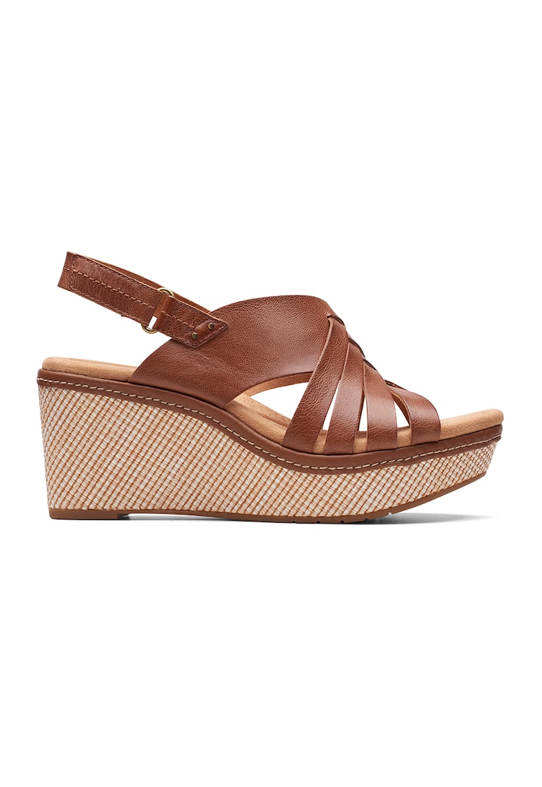 Sandale wedge de piele Elleri