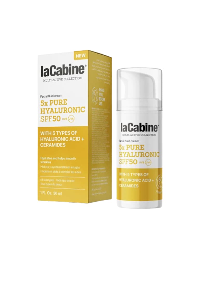 Crema faciala imbogatita cu 5 tipuri de acid hyaluronic si ceramide - Spf50 - 5X Pure Hyaluronic - Femei - 30 ml