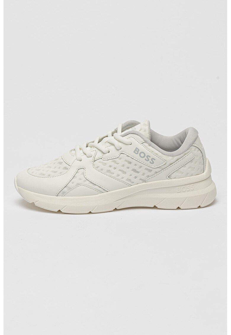 Pantofi sport de piele ecologica si material textil Owen