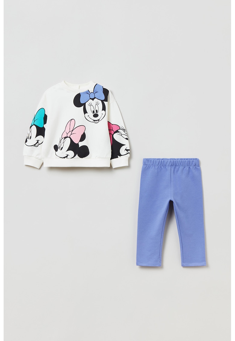 Set de colanti si bluza sport cu imprimeu Minnie Mouse - 2 piese