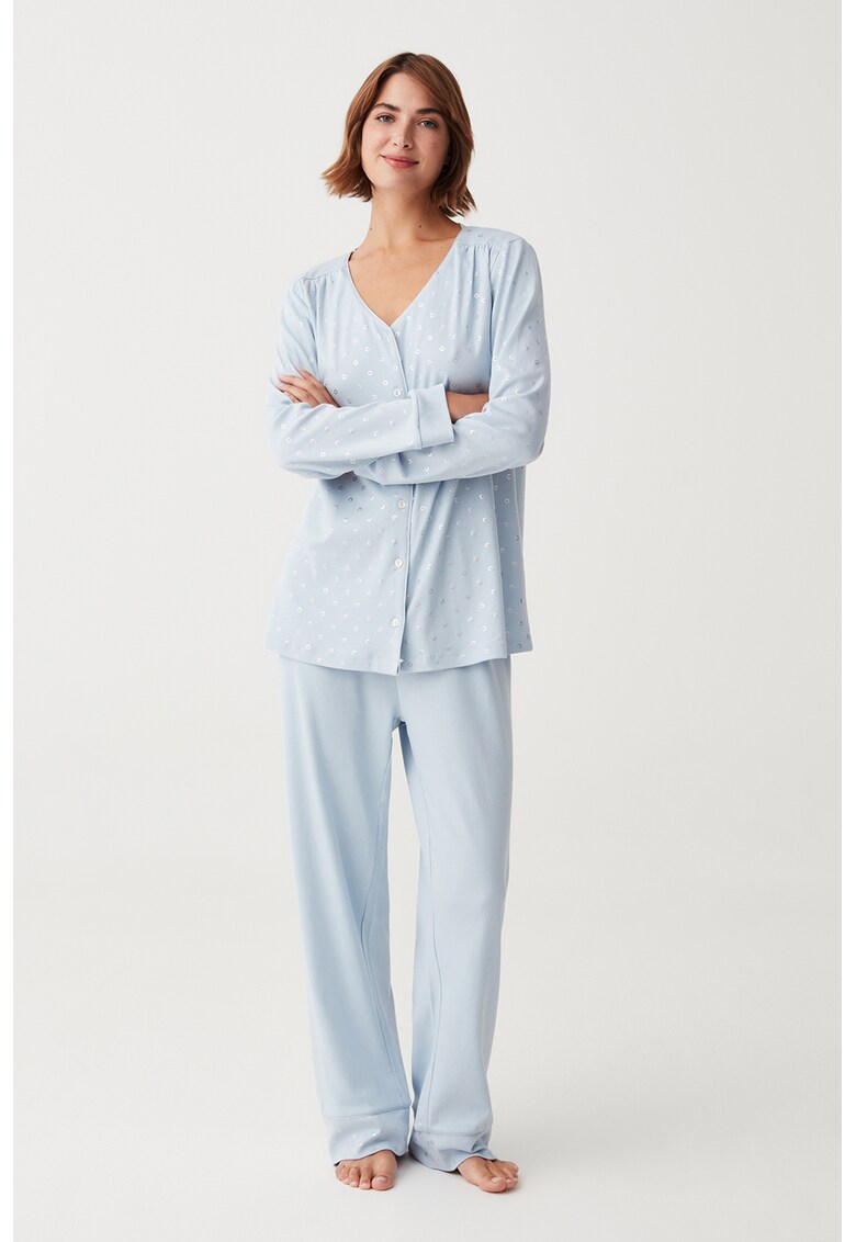 Pijama de bumbac cu buline