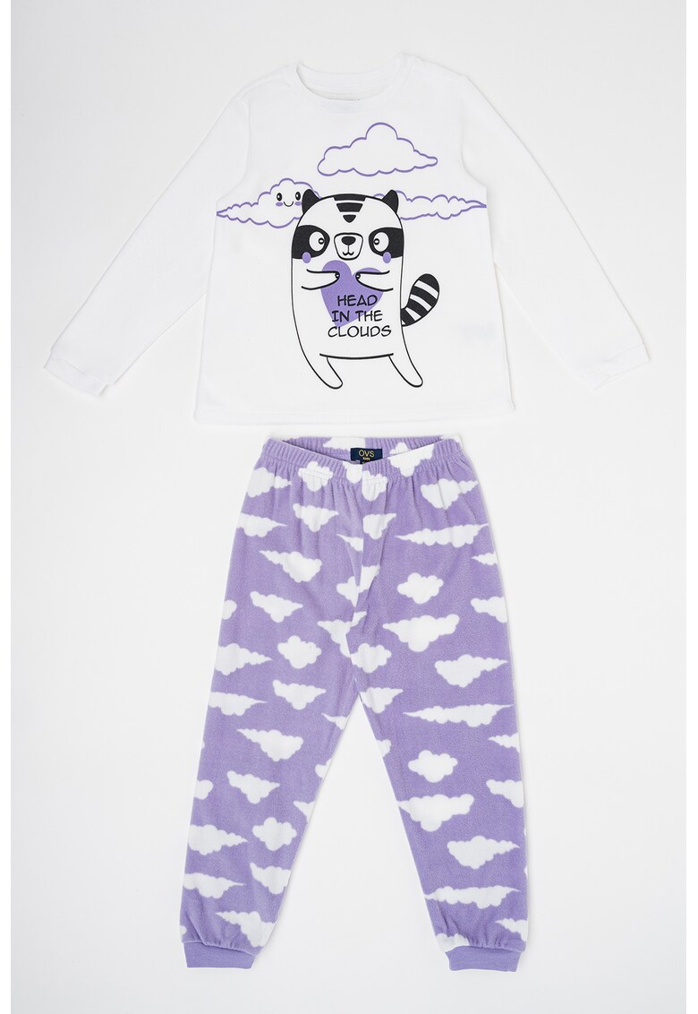 Pijama cu imprimeu grafic