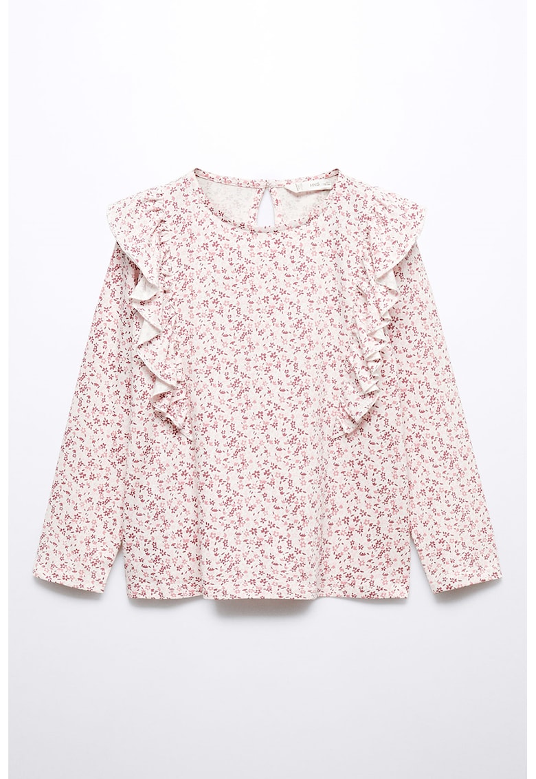 Bluza de bumbac cu volane Linda